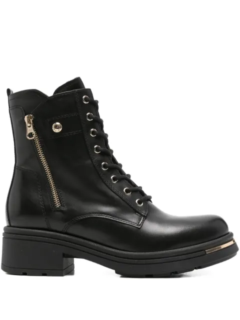 NERO GIARDINI 45mm lace-up leather combat boots