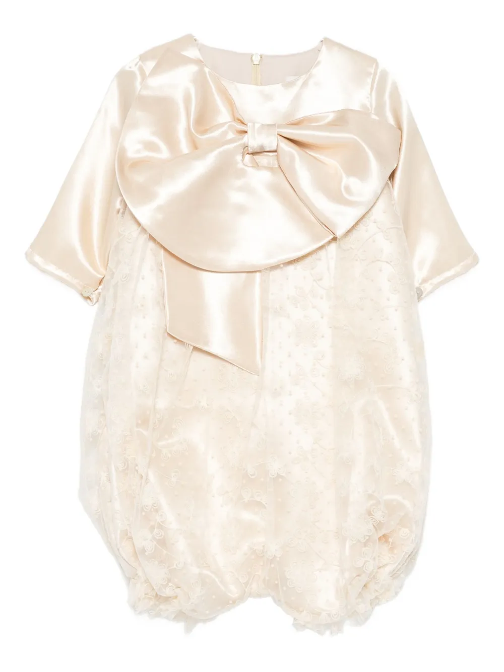 alapage bow-detail lace dress - ニュートラル alapage bow-detail lace dress - ニュートラル
