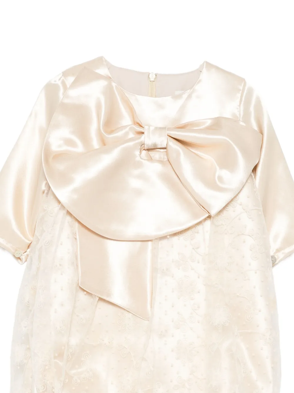 alapage Jurk met strikdetail Beige