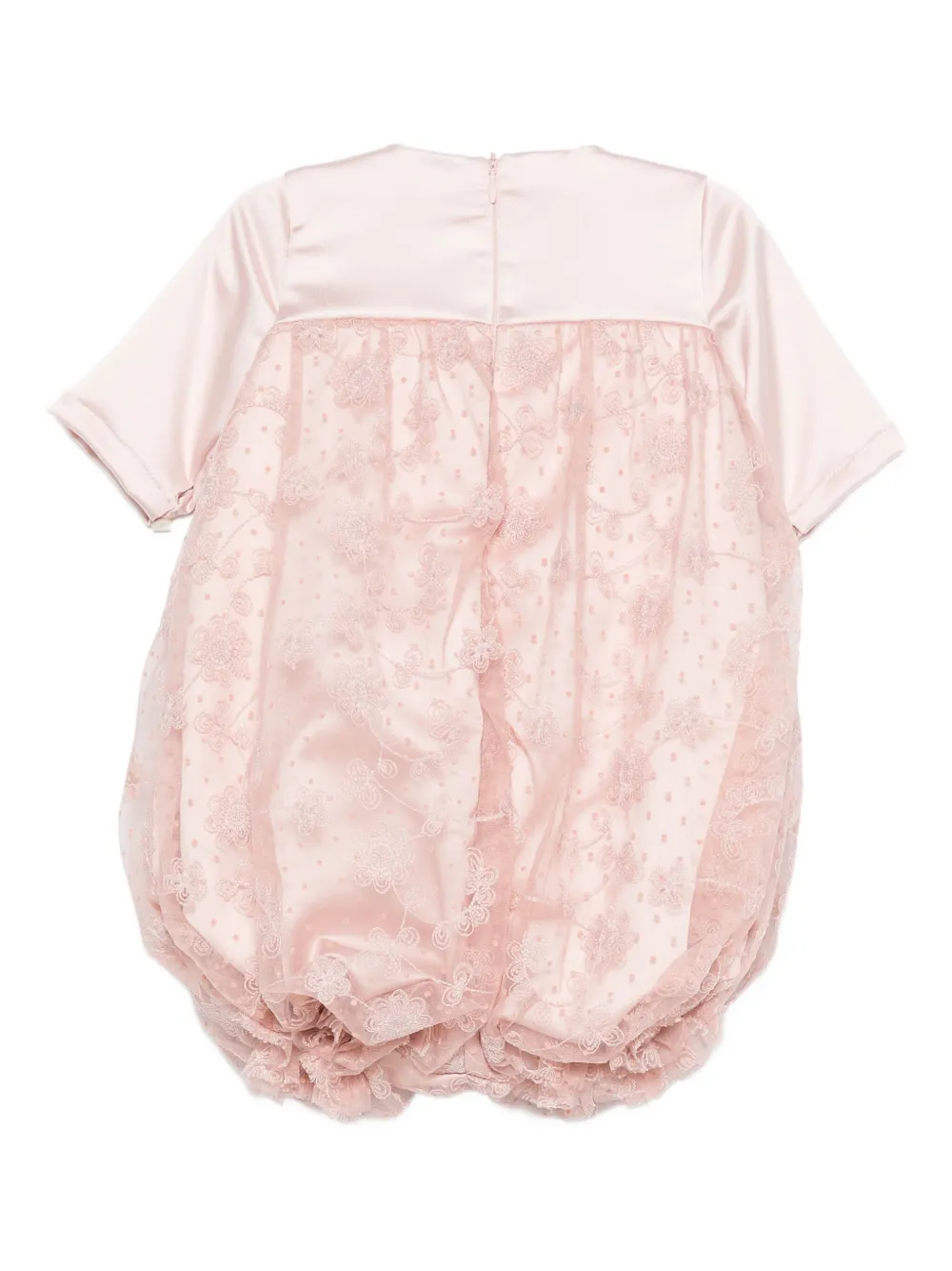 Alapage bow-embellished lace-trim romper - Roze