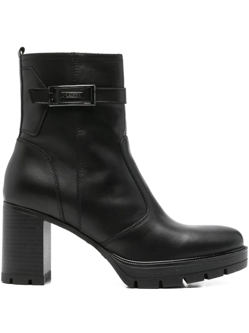 Nero Giardini Buckle-strap Ankle Boots In Black
