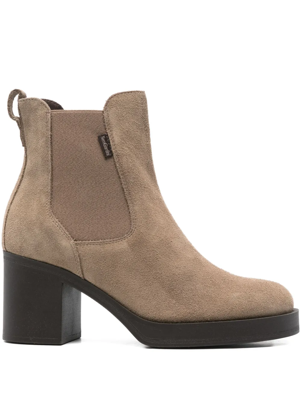 Nero Giardini Leather Chelsea Boots In Neutral