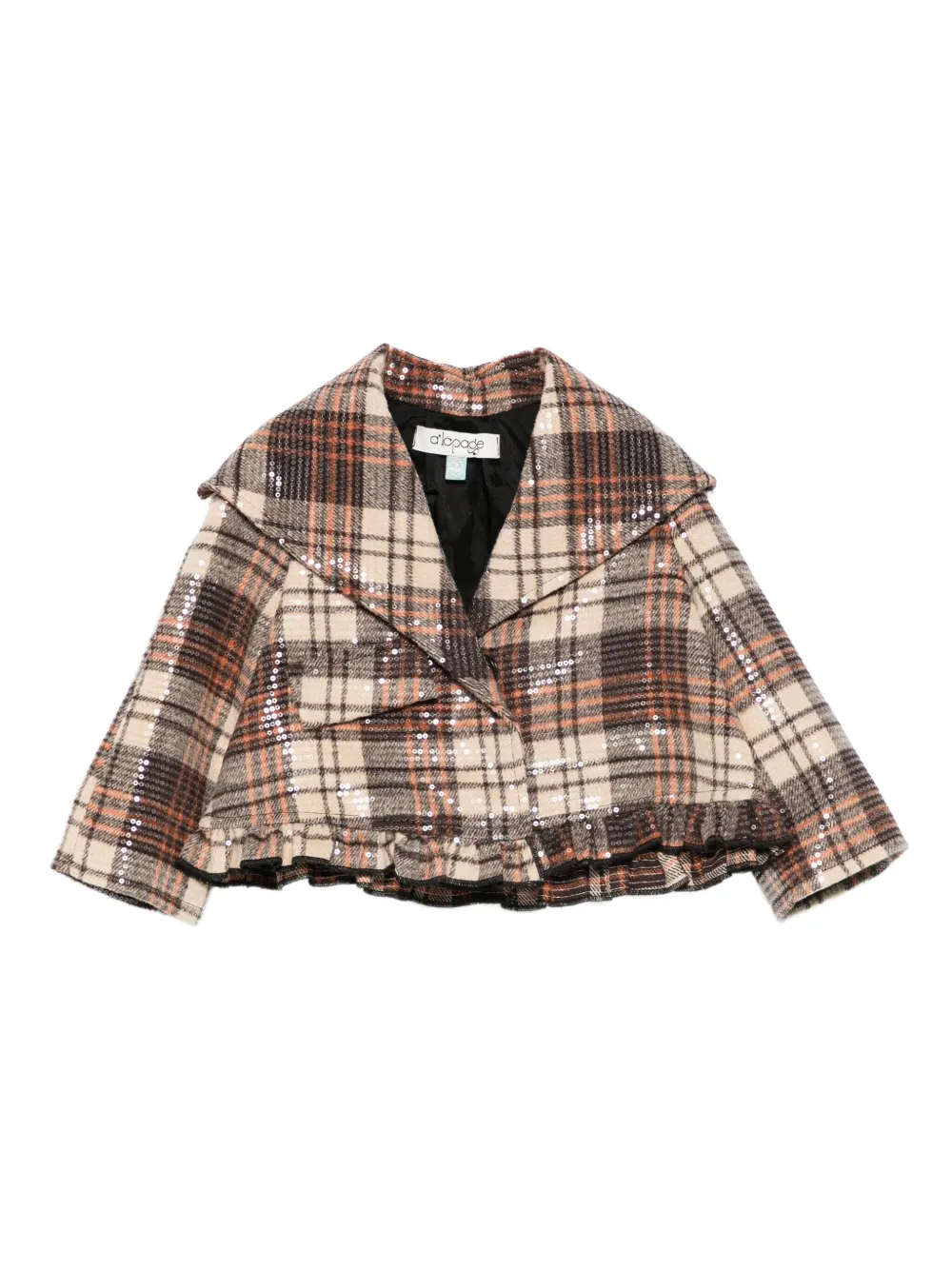 alapage sequinned checked jacket | Brown | Image 1