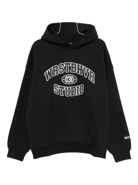 WRSTBHVR logo-print hoodie