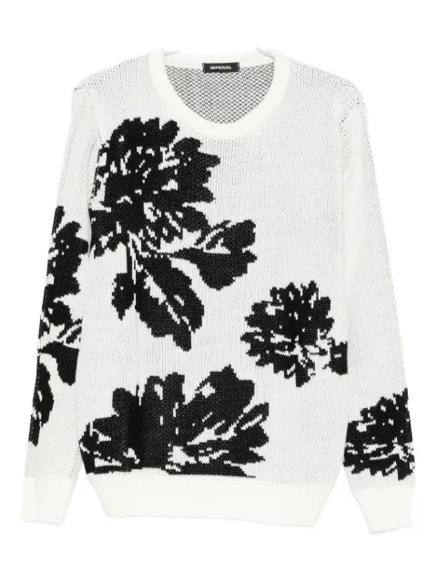 IMPERIAL floral-motif crew-neck sweater