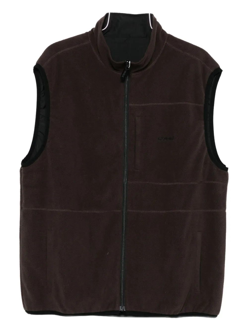 Gramicci zip-up gilet | Brown | Image 1