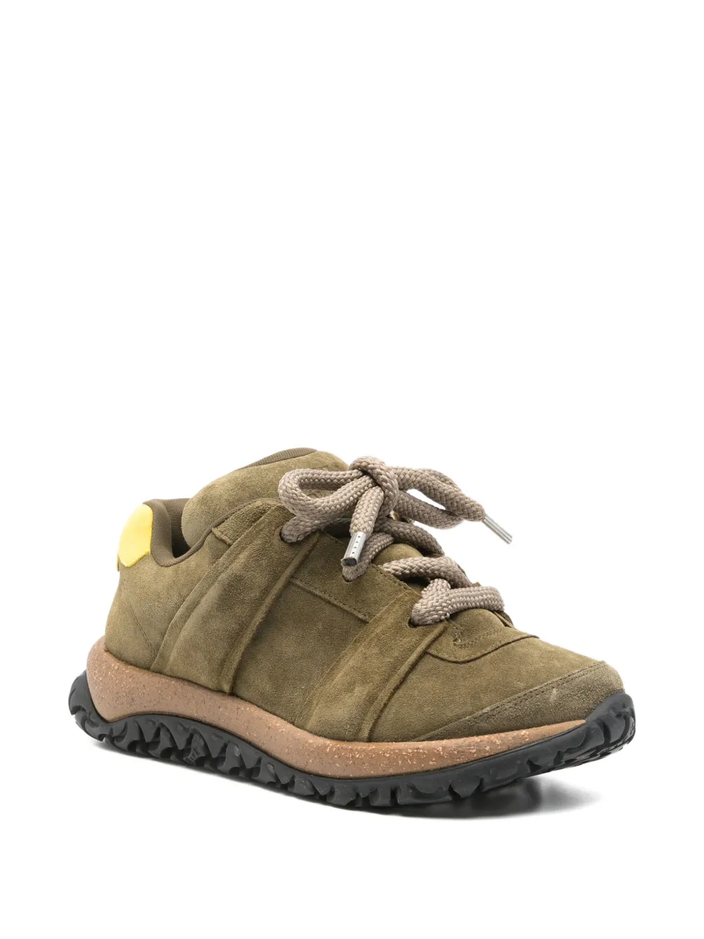 Birkenstock Panelled Lace-up Sneakers In Green