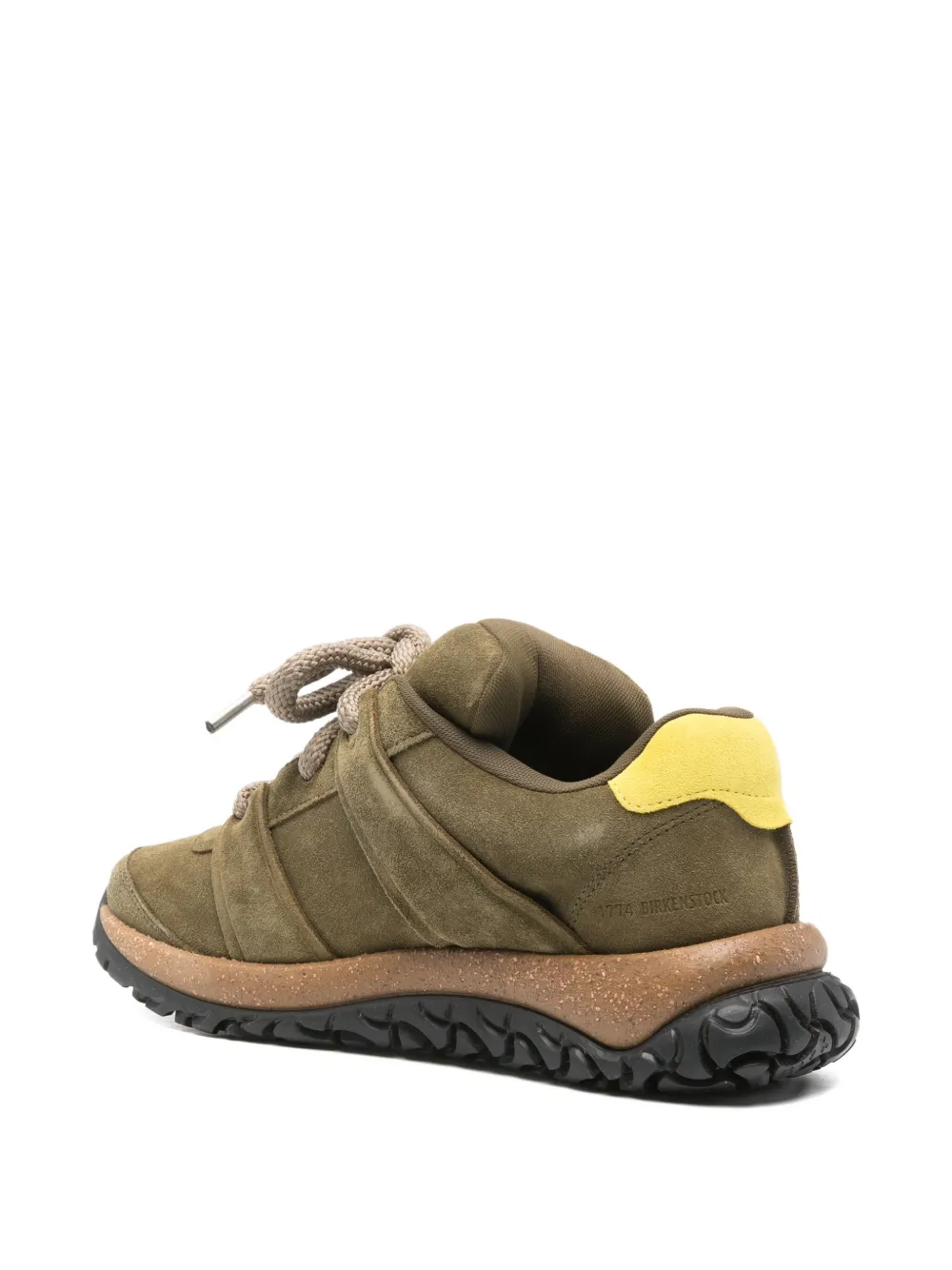 Birkenstock Panelled Lace-up Sneakers In Green
