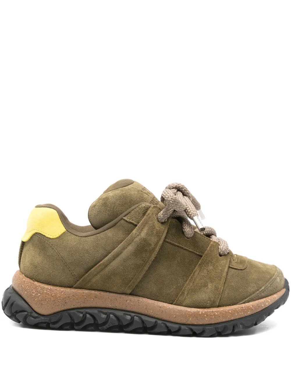 Birkenstock Panelled Lace-up Sneakers In Green