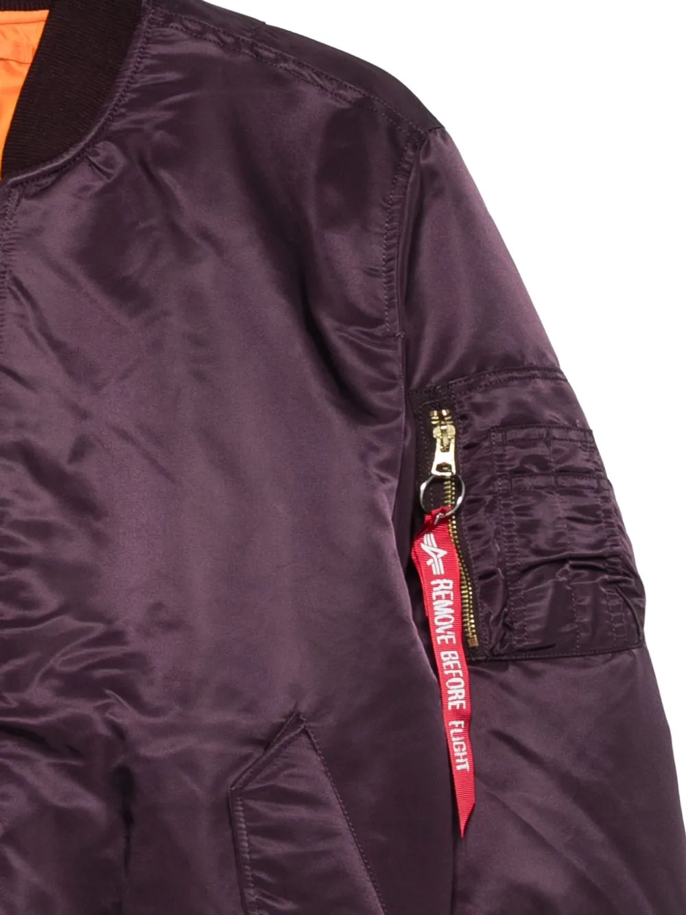 Alpha Industries Zip-up Bomber Jacket In Purple