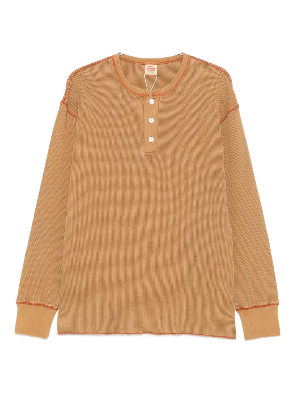 Gramicci button-placket waffle sweater | Brown | Image 1