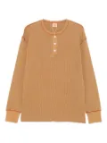 Gramicci button-placket waffle sweater - Brown