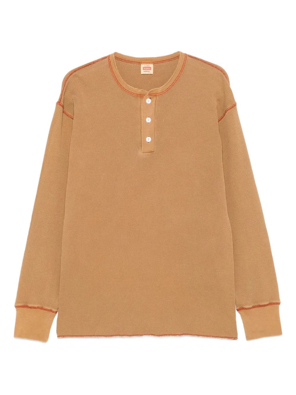 Gramicci button-placket waffle sweater | Brown | Image 1