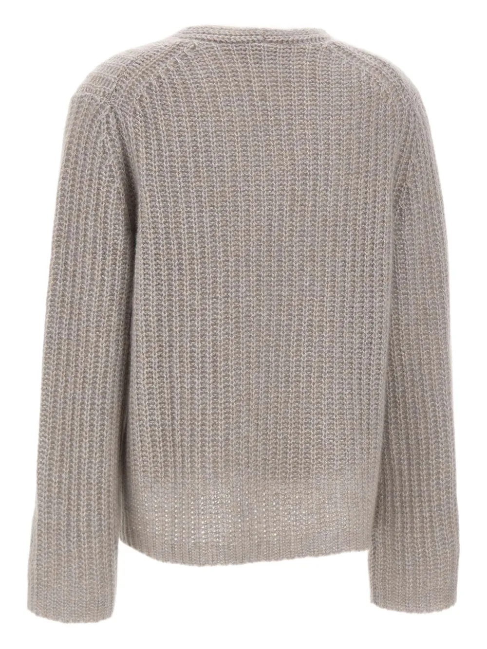 Hemisphere Textured V-neck Jumper In Gray