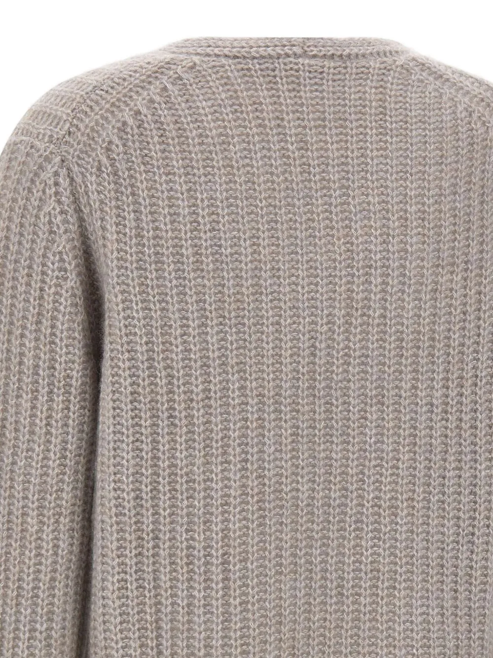 Hemisphere Textured V-neck Jumper In Gray