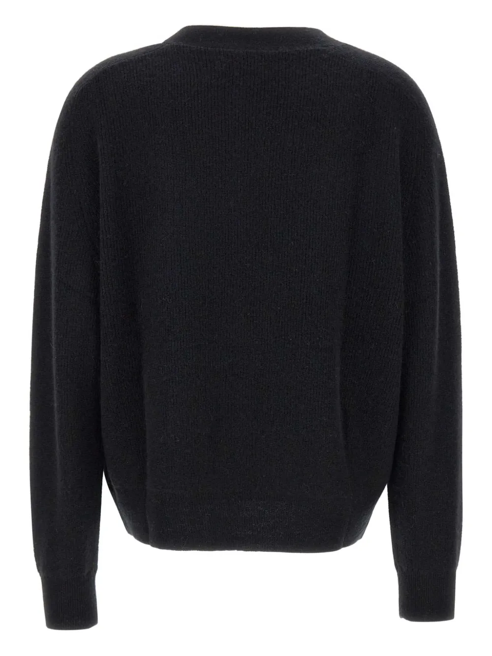 Hemisphere Button-fastening V-neck Cardigan In Black
