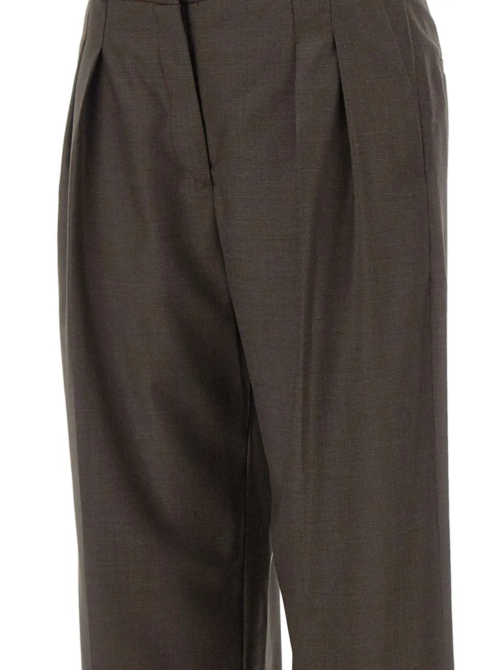 Loulou De Saison Pleated Wide-leg Trousers In Gray
