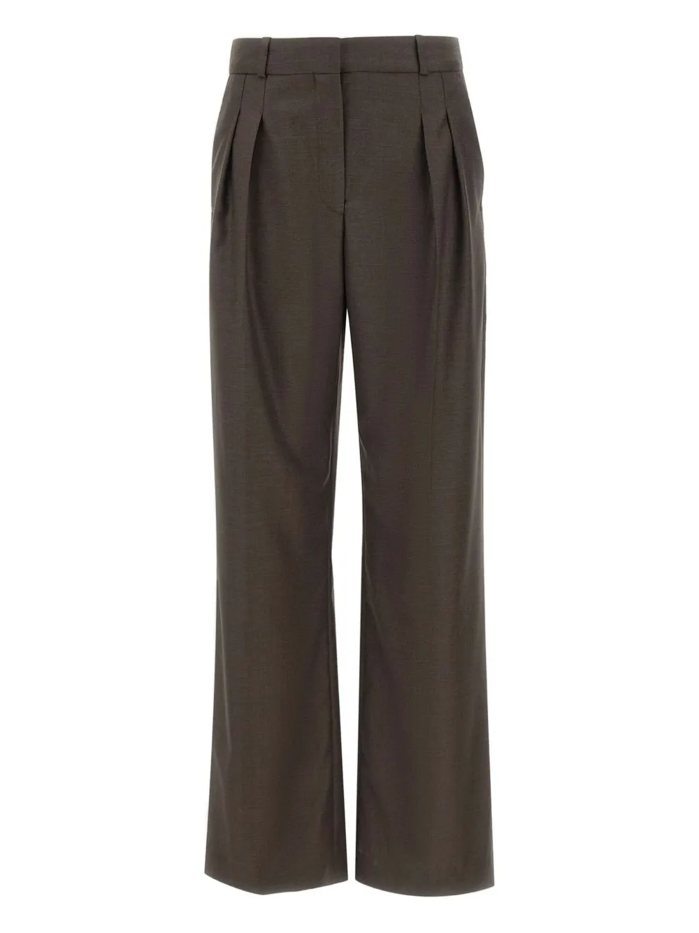 LouLou de Saison pleated wide-leg trousers - ブラウン LouLou de Saison pleated wide-leg trousers - ブラウン
