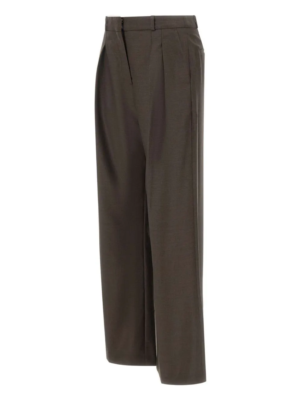 Loulou De Saison Pleated Wide-leg Trousers In Gray