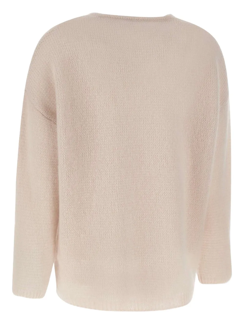 Hemisphere V-neck Ribbed Jumper In Pink