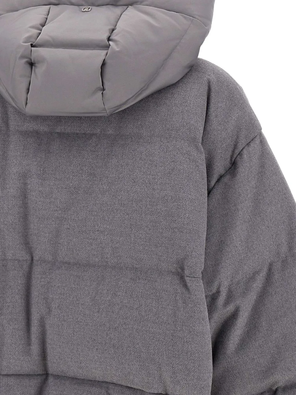 Duno Quilted Hooded Down Jacket In Gray