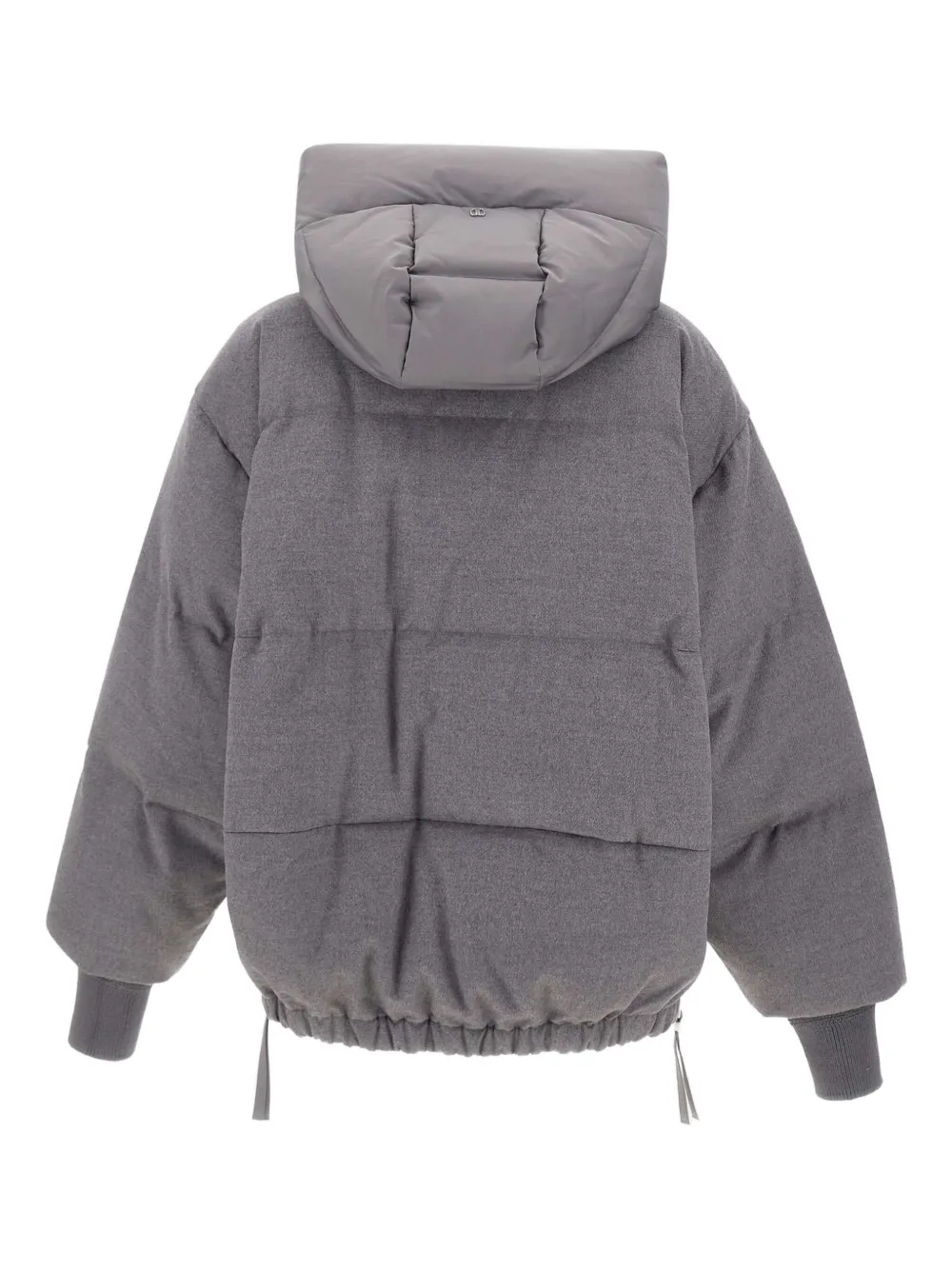 Duno Quilted Hooded Down Jacket In Gray