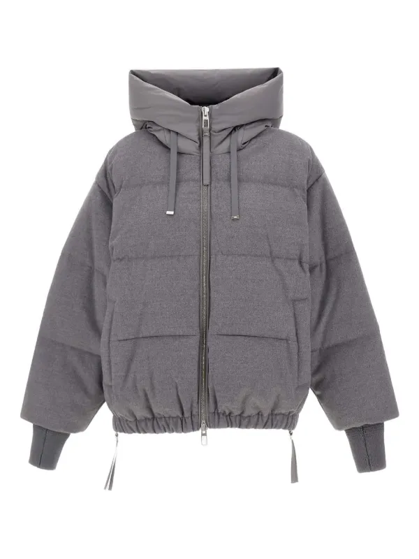 Duno Gesteppte Daunenjacke Mit Kapuze Grau FARFETCH DE