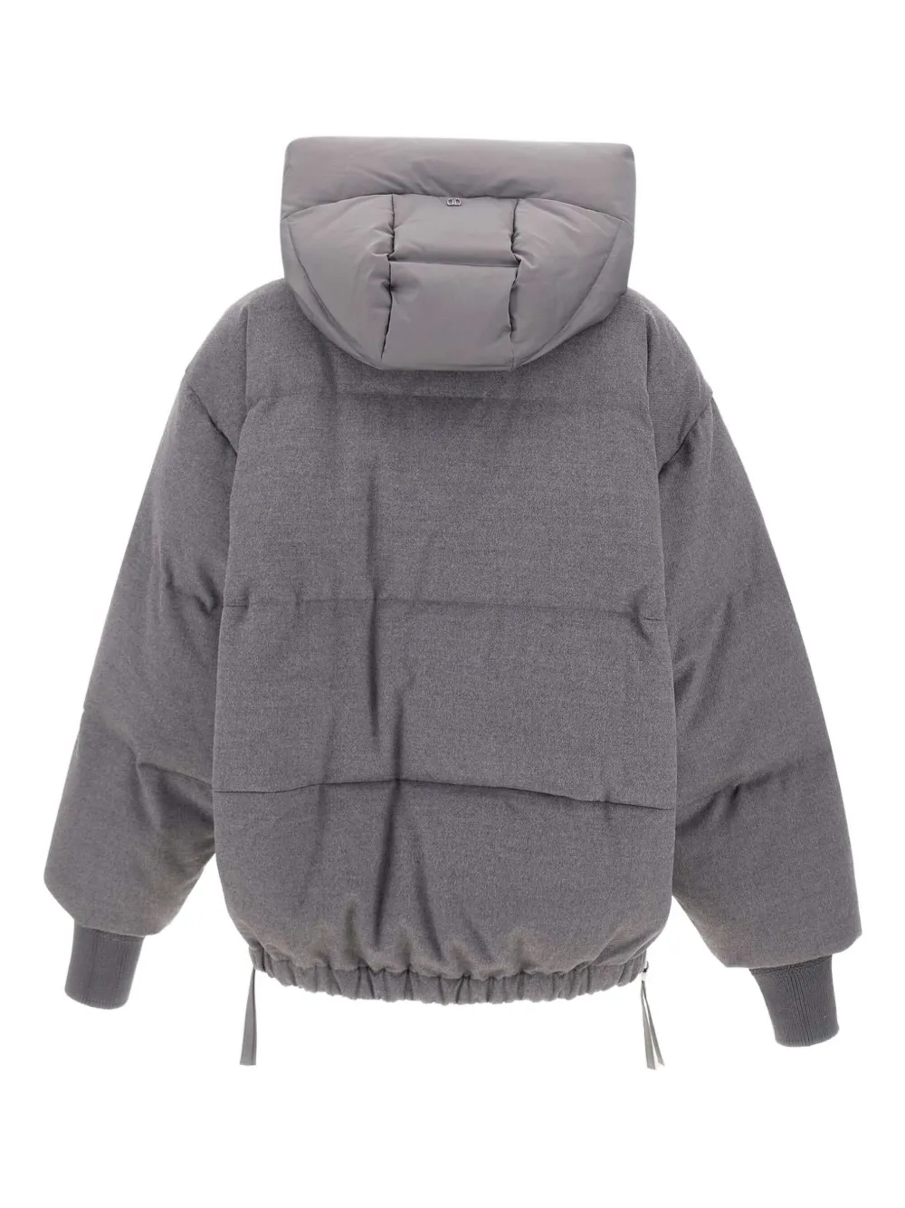 Duno Quilted Hooded Down Jacket In Gray