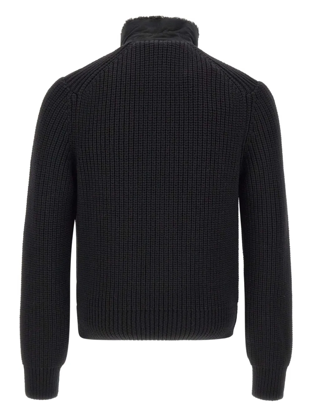 Mackage leather-trimmed knitted-sleeve jacket | Leather Jackets | Image 2