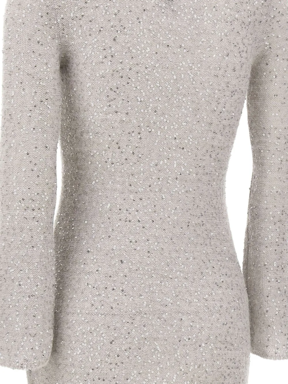 Marella Sequin-embellished Bell-sleeve Mini Dress In Neutral