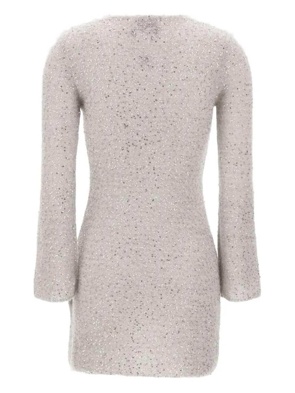 Marella sequin-embellished bell-sleeve mini dress - Beige