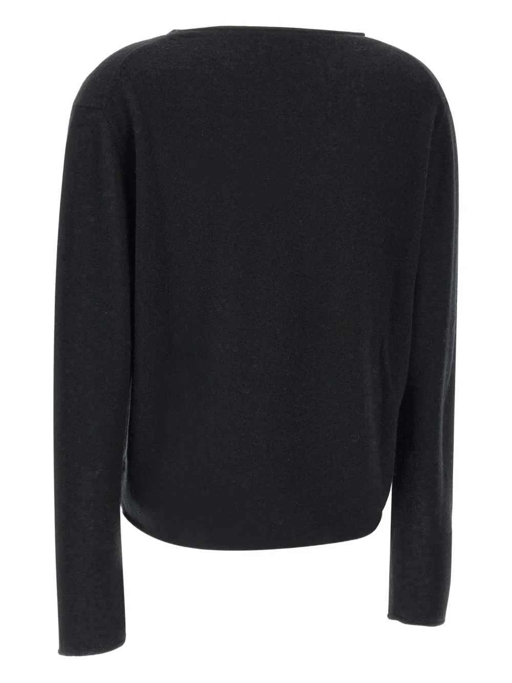 Hemisphere Round-neck Cashmere Sweater In Black
