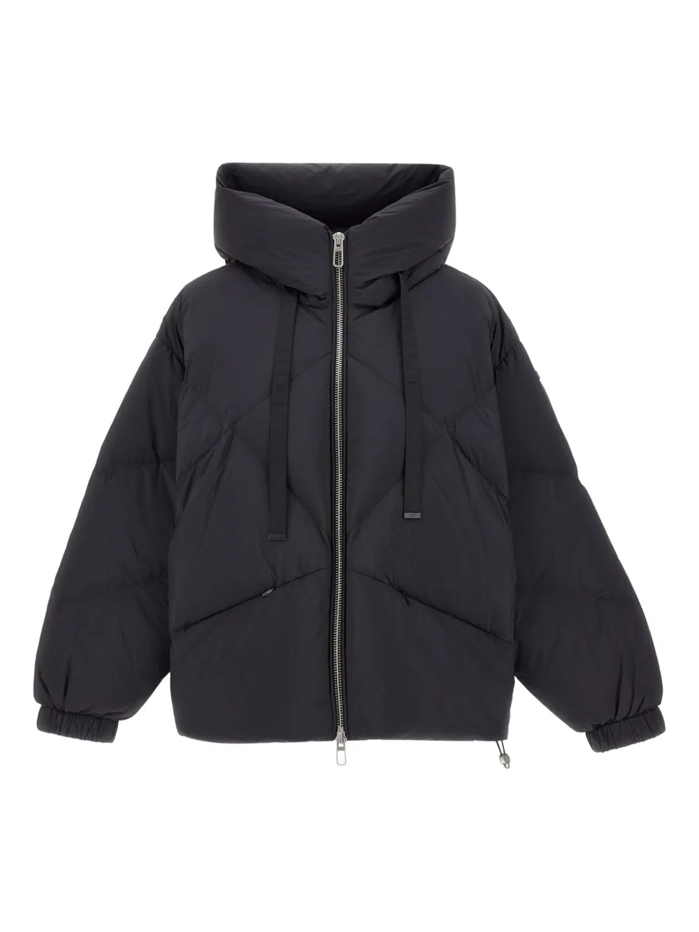 Duno diamond-quilted hooded jacket - ブラック Duno diamond-quilted hooded jacket - ブラック