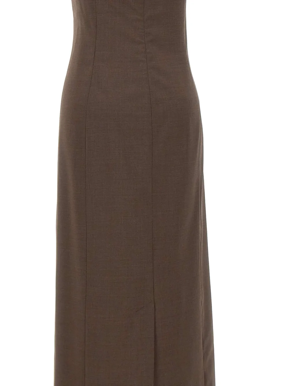 Loulou De Saison Shilo Strapless Maxi Dress In Brown