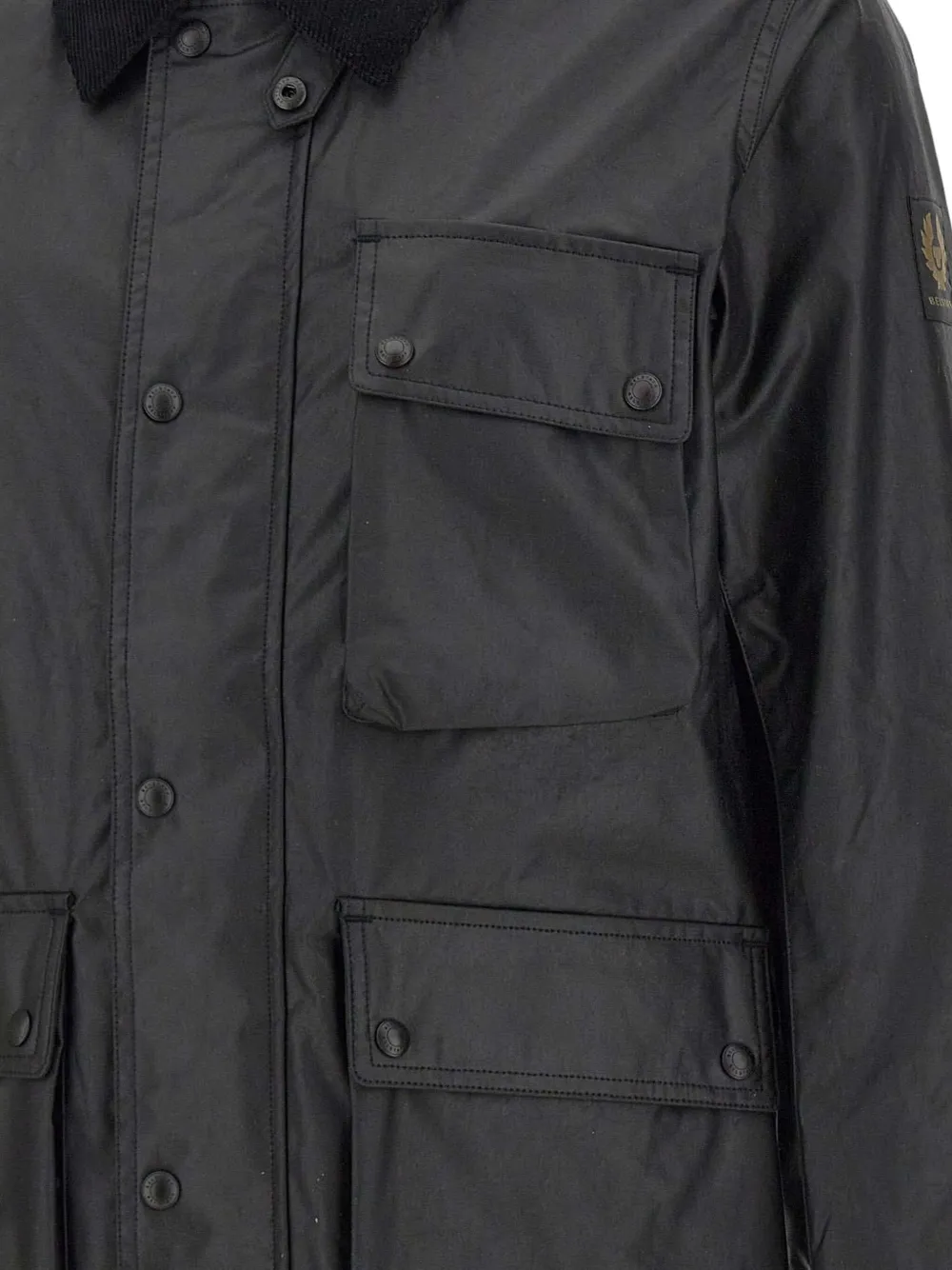 Belstaff Jack met ribfluwelen kraag Zwart