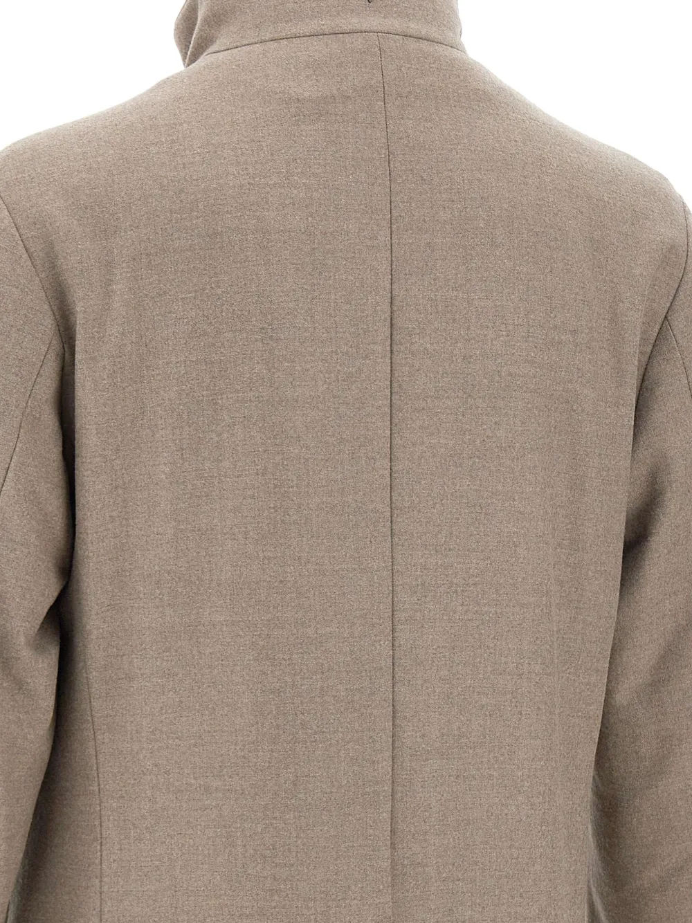 Montecore Button High-neck Coat In Brown