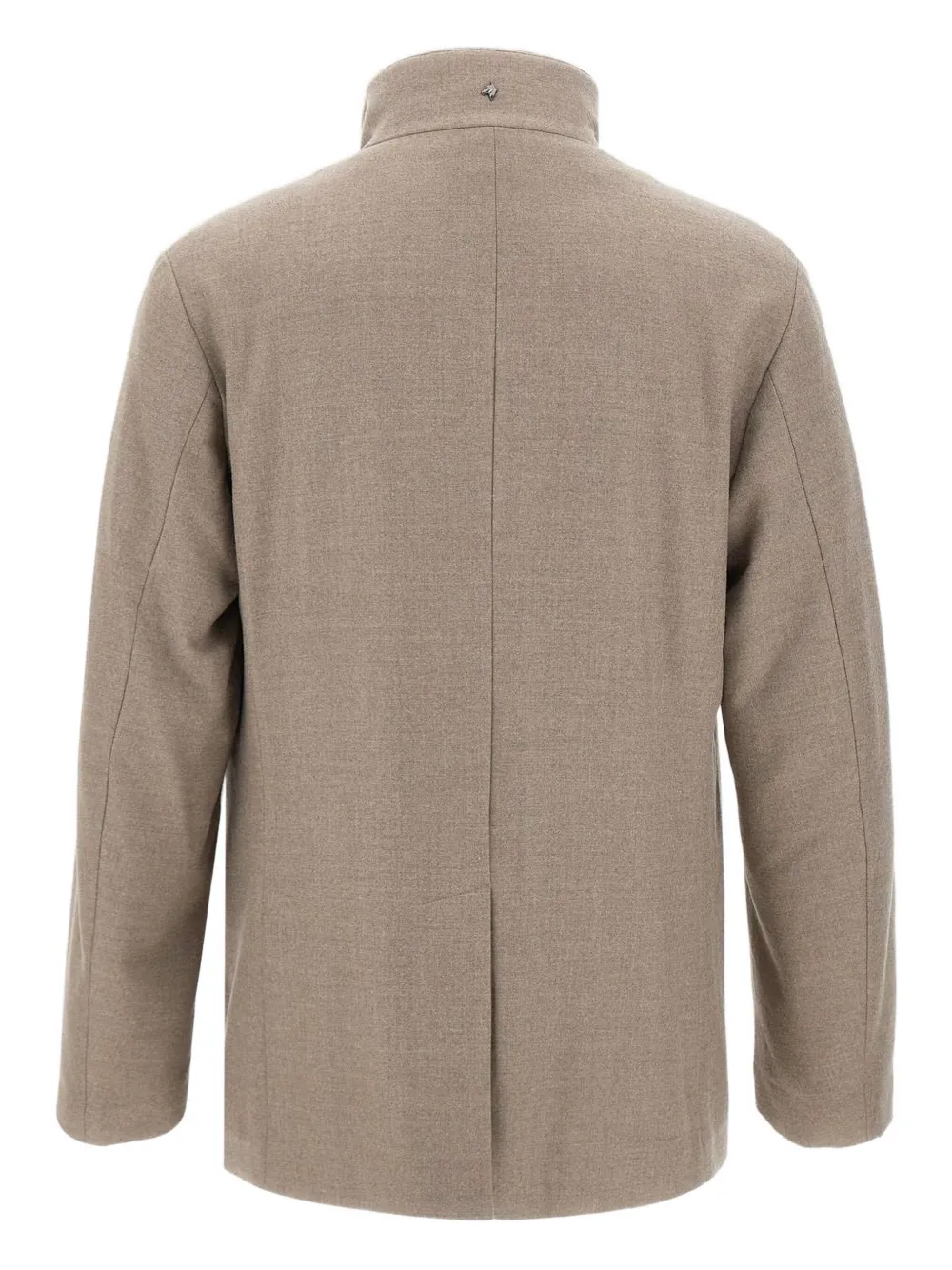 Montecore Button High-neck Coat In Brown