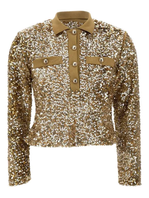 Marella sequin-embellished polo shirt