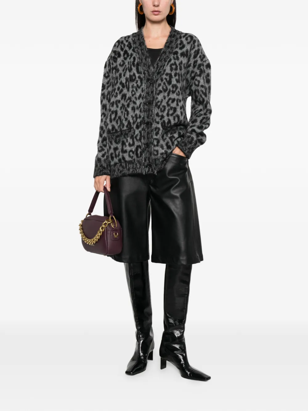 ANINE BING Banks animal-pattern cardigan | Cardigans | Image 2