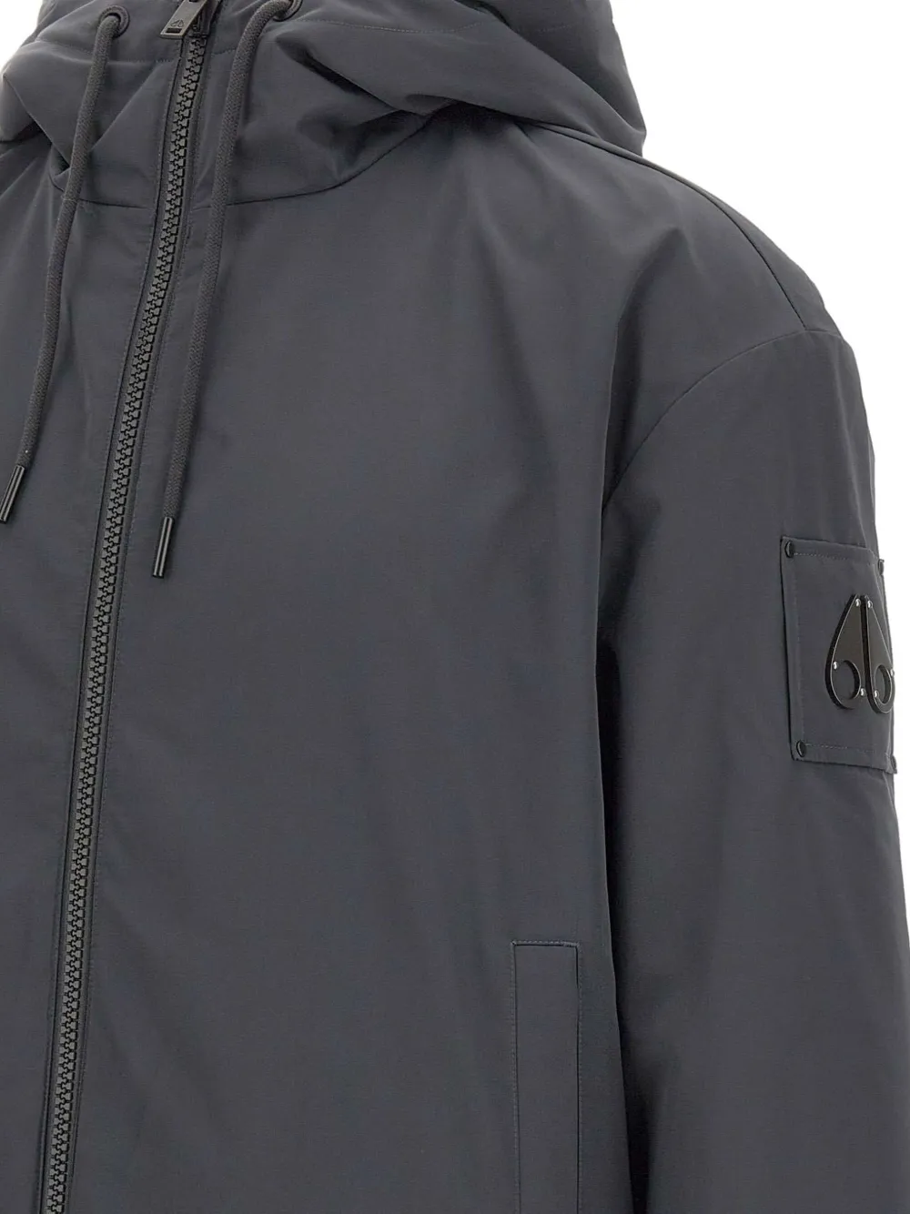 Moose Knuckles Reversible Hood Jacket In Gray