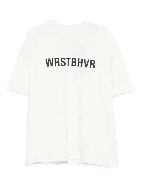 WRSTBHVR logo-print T-shirt