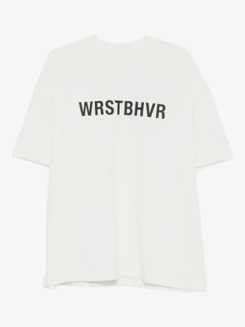 WRSTBHVR футболка с логотипом