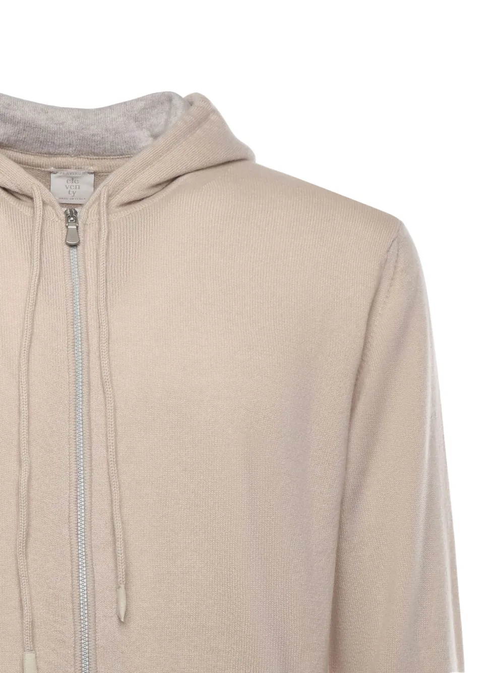 Eleventy Cashmere Zip-up Sweatshirt In Neutral