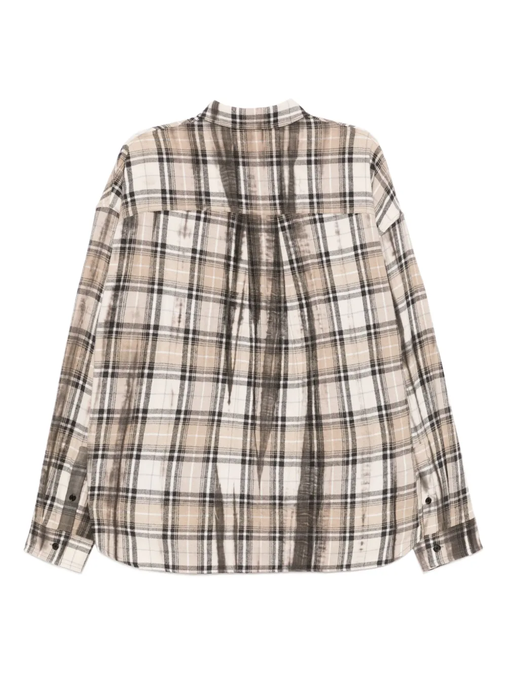 Juun.J Geruit overhemd - Beige