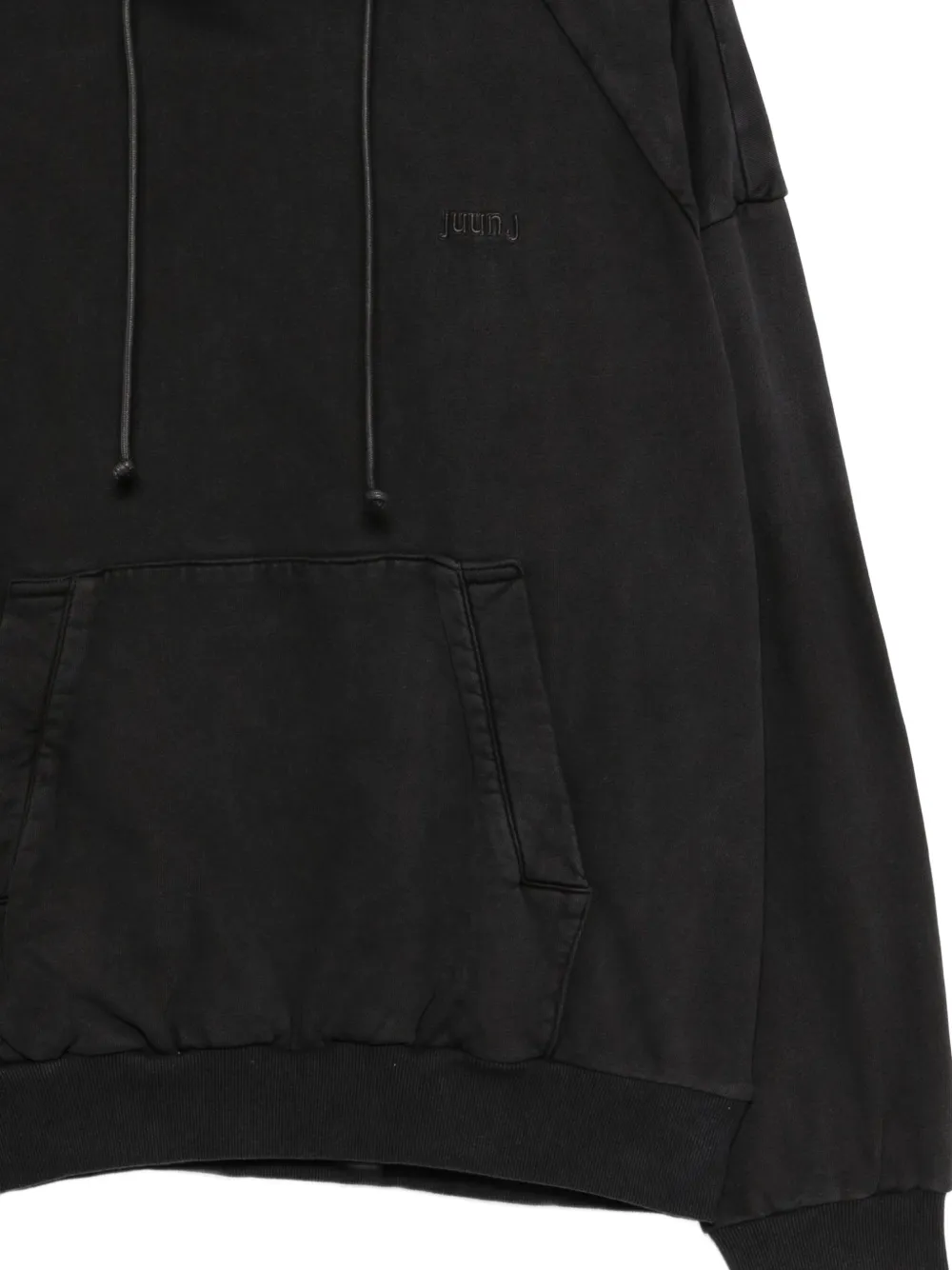 Juun.J Hoodie met geborduurd logo Grijs