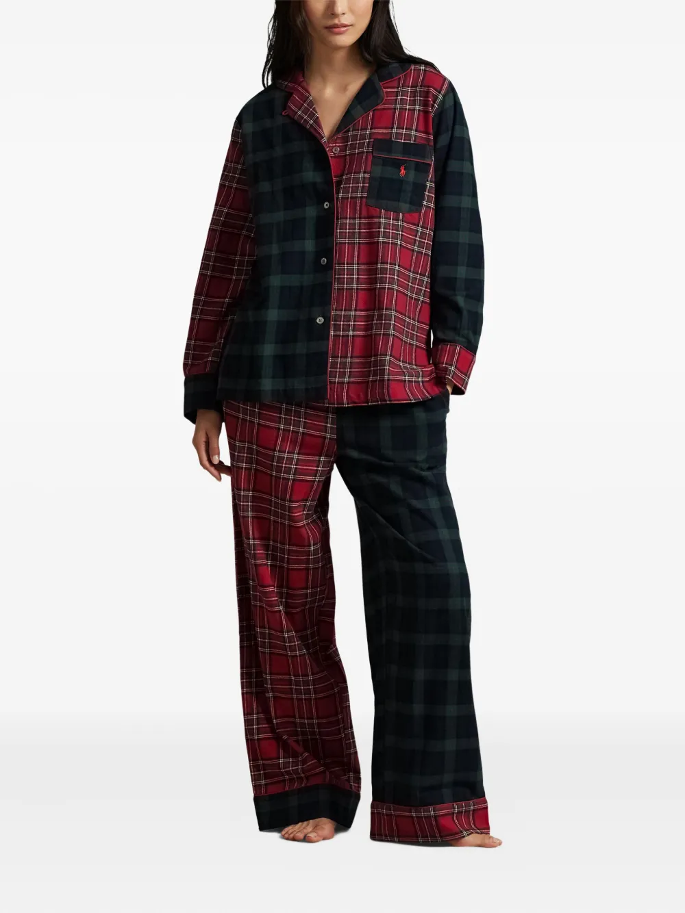 Polo Ralph Lauren Tartan Pyjama Set In Multi