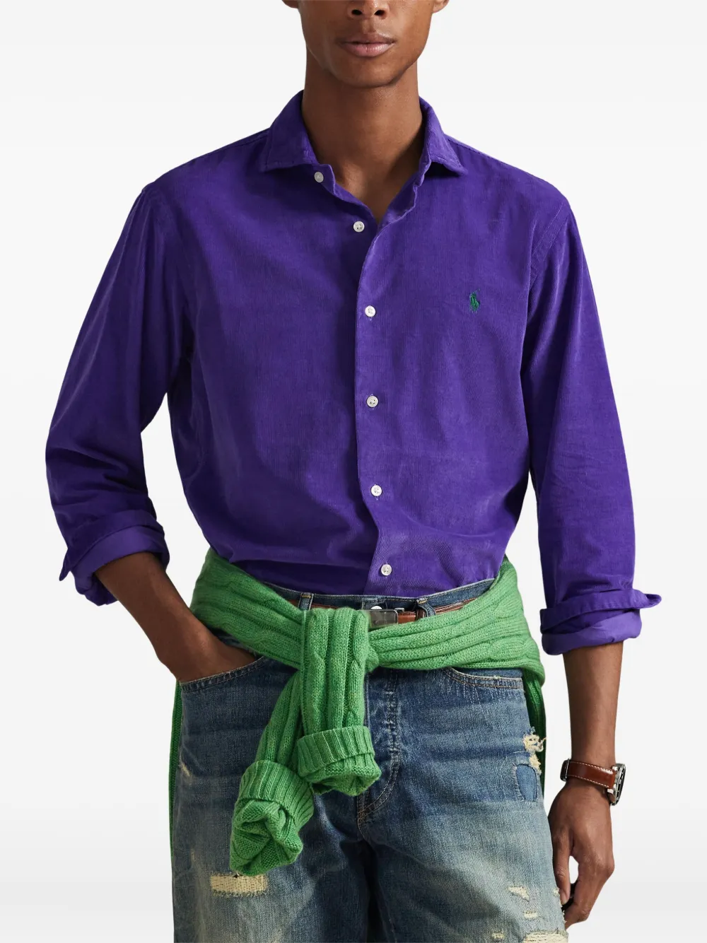 Polo Ralph Lauren Ribfluwelen overhemd Paars