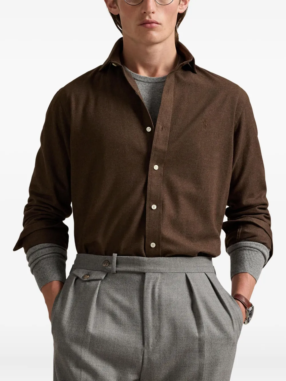 Polo Ralph Lauren Oxford overhemd Bruin