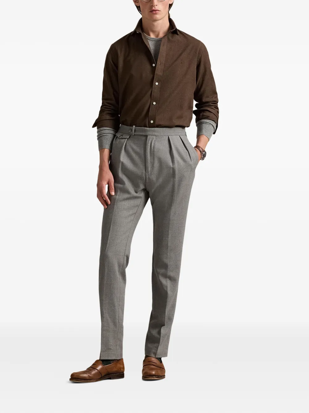 Polo Ralph Lauren garment-dyed shirt - Bruin