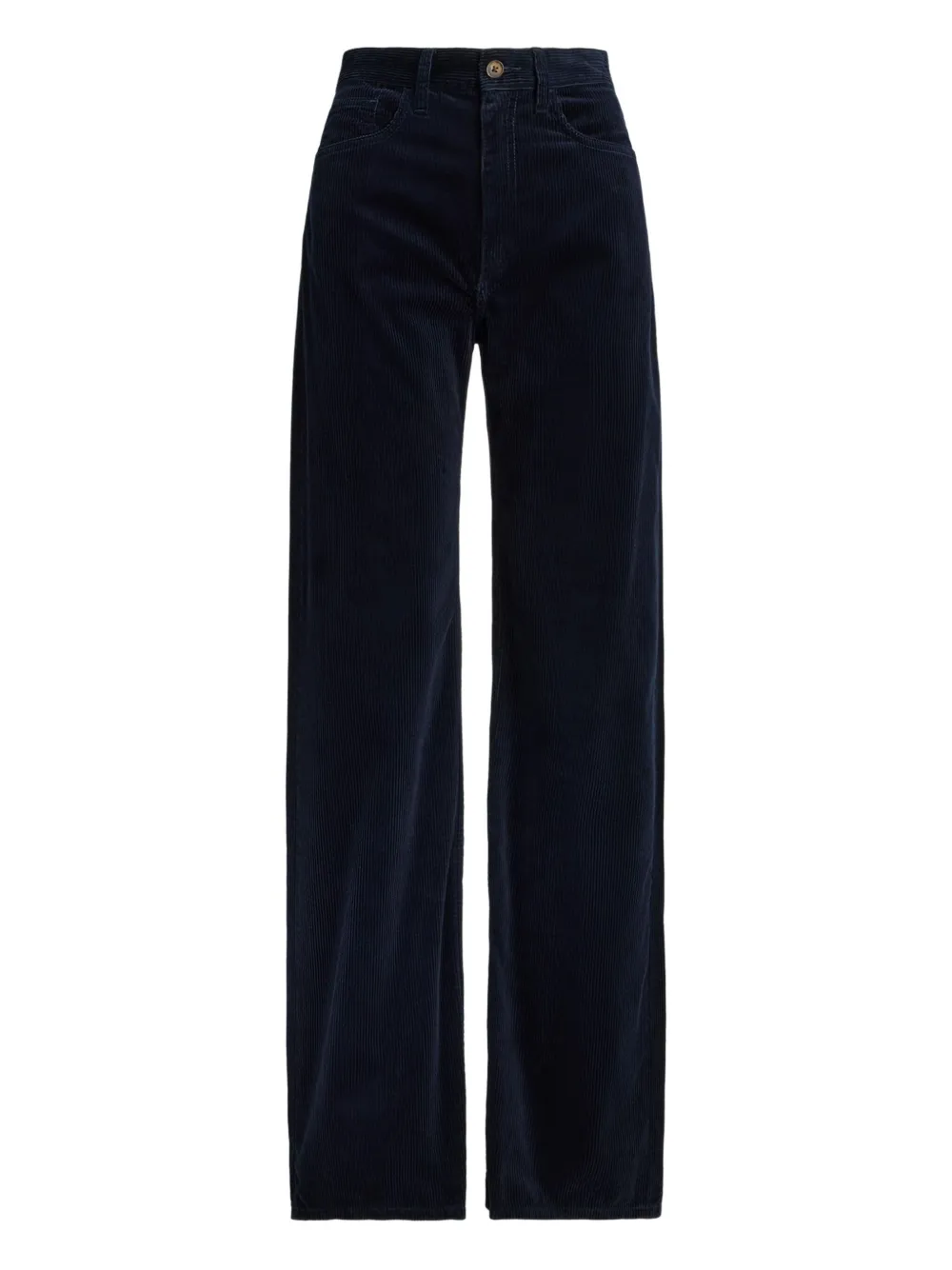 Polo Ralph Lauren Corduroy High-waisted Trousers In Black